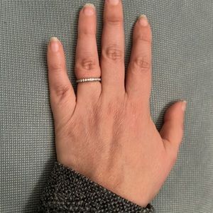 1/4 ct Classic Diamond band set in 14k white gold